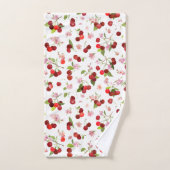 Kersenpatroon 1 bad handdoek (Handdoek)