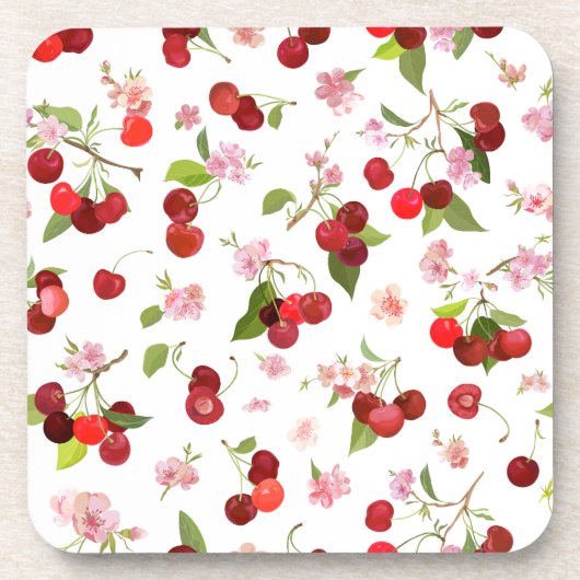 Kersenpatroon 1 bier onderzetter (Voorkant)