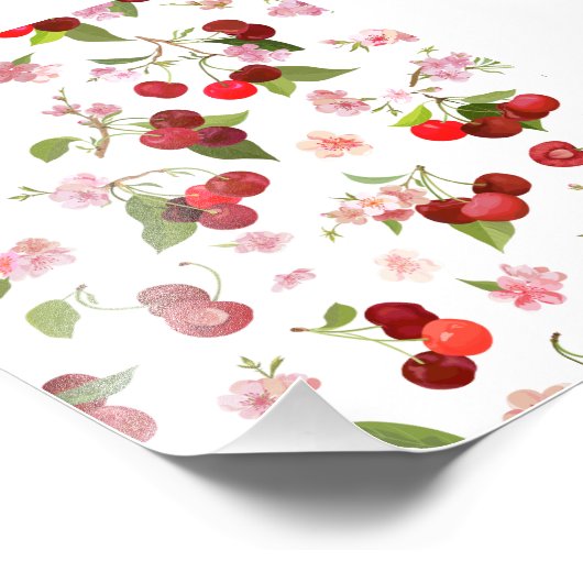 Kersenpatroon 1 foto afdruk (Hoek)