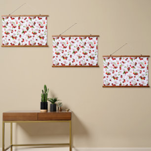 Kersenpatroon 1 hangend wandkleed