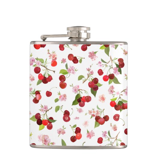 Kersenpatroon 1 heupfles (Voorkant)