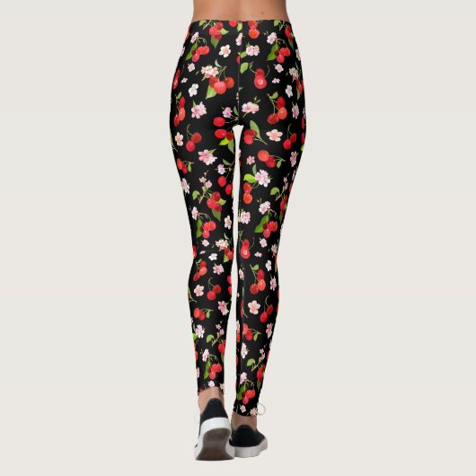 Kersenpatroon 1 leggings (Achterkant)