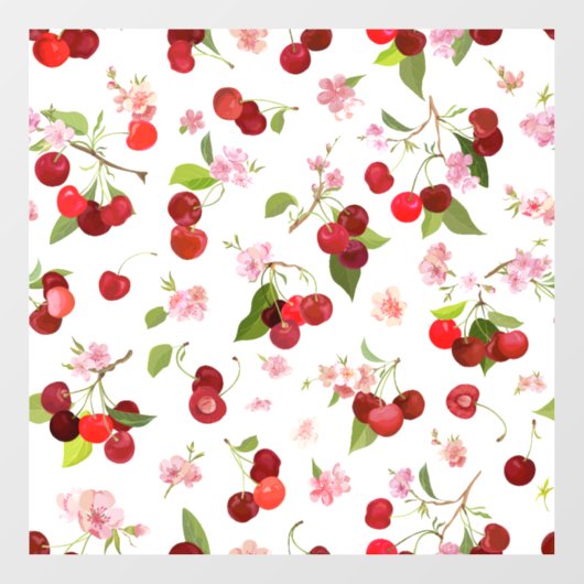 Kersenpatroon 1 raamsticker (Vel)