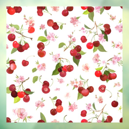 Kersenpatroon 1 raamsticker (Vel 3)