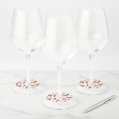 Kersenpatroon 1 wijnglaslabel (Set)