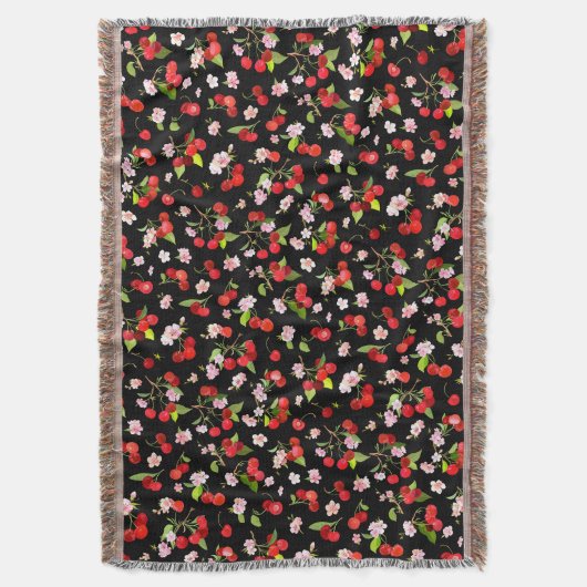 Kersenpatroon 2 deken (Voorkant Verticaal)