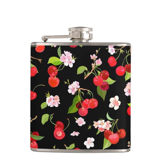 Kersenpatroon 2 heupfles (Voorkant)