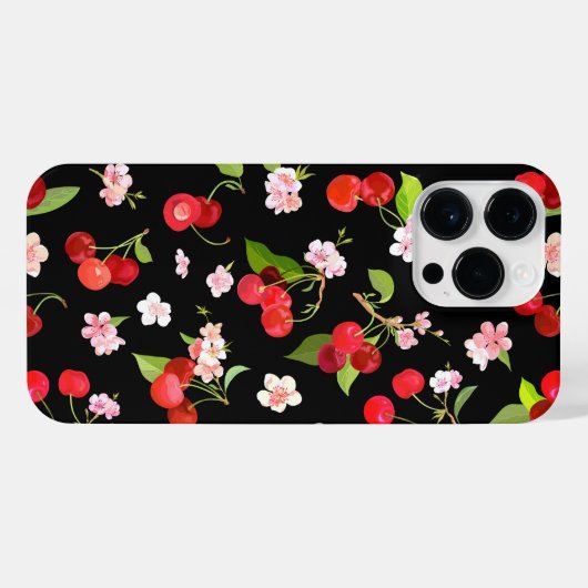 Kersenpatroon 2 iPhone hoesje (Achterkant horizontaal)
