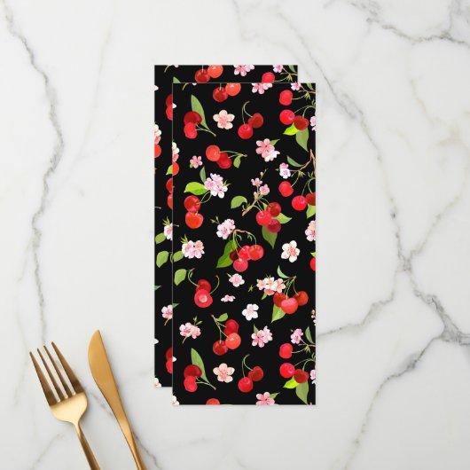 Kersenpatroon 2 menu (Voorkant / Achterkant in situ)