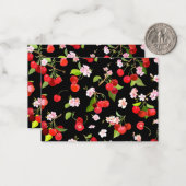 Kersenpatroon 2 notitiekaartje (Voorkant / Achterkant in situ)