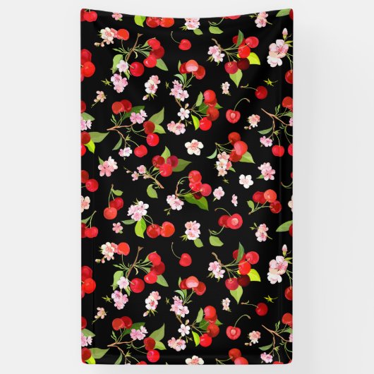 Kersenpatroon 2 spandoek (Verticaal)
