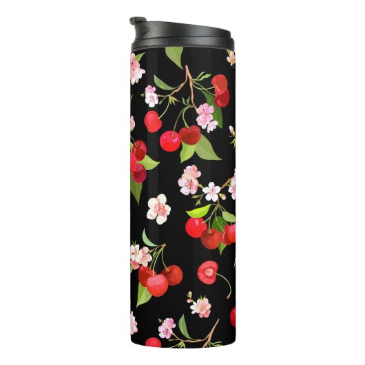 Kersenpatroon 2 thermosbeker (Geroteerd rechts)