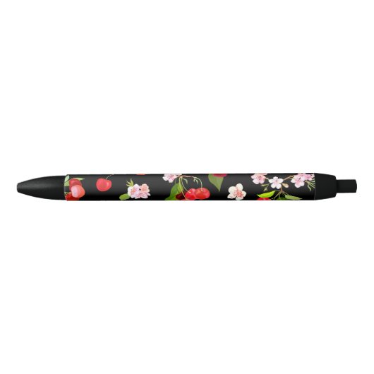 Kersenpatroon 2 zwarte inkt pen (Voorkant)