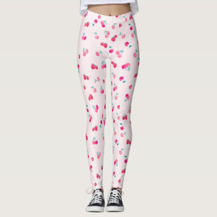 Kersenpatroon, aardbeienpatroon leggings