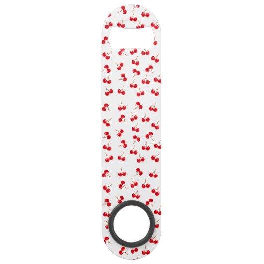 kersenpatroon levendige kleur speed flessenopener (Voorkant)