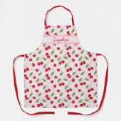 Kersenpatroon met Bleke roze naam Schort (Voorkant)