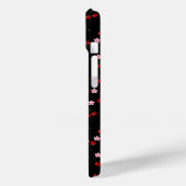 Kersenpatroon op zwarte achtergrond Case-Mate iPhone case (Achterkant / Links)