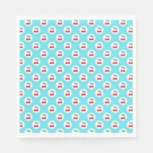 Kersenpatroon – Retro Fruit Cadeau & Decoratie Servet