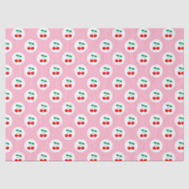 Kersenpatroon – Retro Fruit Cadeau & Decoratie Tissuepapier