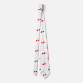 Kersenpatroon rood fruit stropdas (Achterkant)