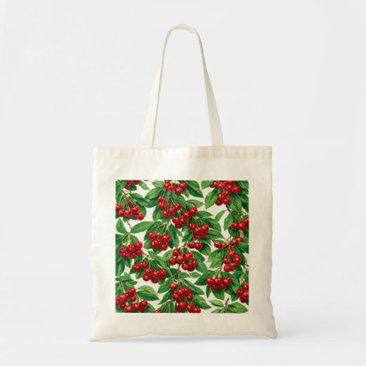 Kersenpatroon Tote Bag (Voorkant)