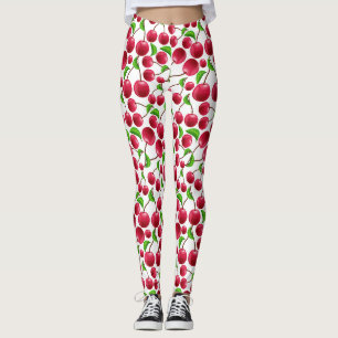 Kersenprint Retro Kersen Yoga Pilates Broek Leggings