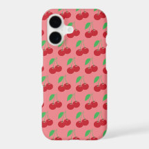 Kersenprint telefoonhoesje - Roze