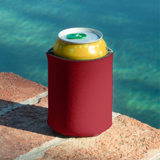 Kersenrode herfstseizoen effen kleur blikjeskoeler (Insitu Zwembad)