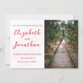 Kersenrode Huwelijk Save The Date (Voorkant)