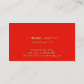 Kersenrode Letterpress Appel Visitekaartje (Achterkant)