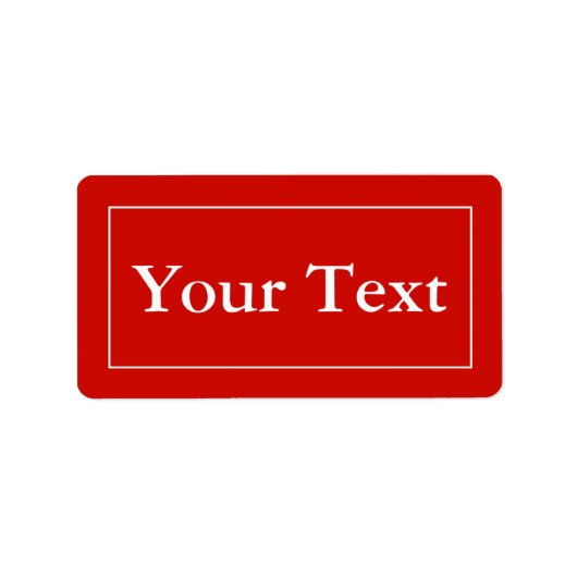 Kersenrode Stickers of labels met aangepaste tekst (Voorkant)