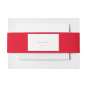 Kersenrood Eenvoudige Elegante Chique Bruiloft Uitnodigingen Wikkel (Voorkant Voorbeeld)