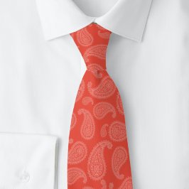 Kersenrood paisley stropdas