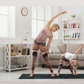 Kersenrood, roze marmer leggings