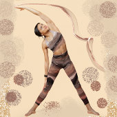 Kersenrood, roze marmer leggings