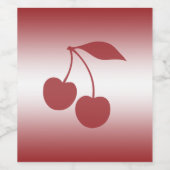 Kersenrood tot wit verloop wijn etiket (Enkel label)