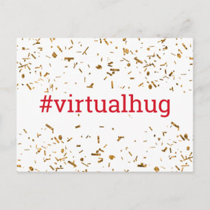Kersenrood Virtuele Knuffel Hashtag Gouden Nepconf Briefkaart