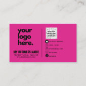 Kersenroze Zakelijke Visitekaartje Logo Ontwerp Sj (Voorkant)