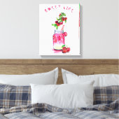 Kersensap Koel Drank Fruit Canvas Print (Insitu (Slaapkamer))