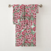 Kersensbloesem in roze en munt bad handdoek (Insitu)