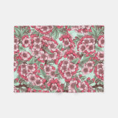 Kersensbloesem in roze en munt fleece deken (Voorkant (Horizontaal))
