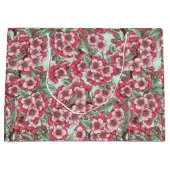 Kersensbloesem in roze en munt groot cadeauzakje (Voorkant)