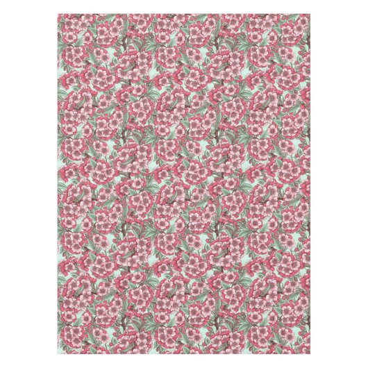 Kersensbloesem in roze en munt tafelkleed (Voorkant)