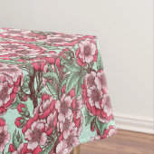 Kersensbloesem in roze en munt tafelkleed (Voorbeeld)