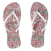 Kersensbloesem in roze en munt teenslippers (Voetbed)