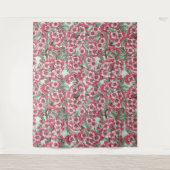 Kersensbloesem in roze en munt wandkleed (Voorkant)