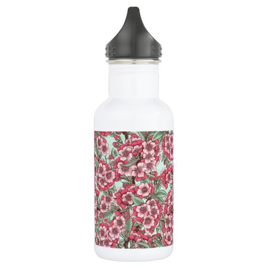 Kersensbloesem in roze en munt waterfles (Links)