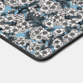 Kersensbloesem in wit en blauw bureaumat (Hoek)