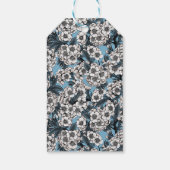 Kersensbloesem in wit en blauw cadeaulabel (Achterkant)
