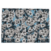 Kersensbloesem in wit en blauw groot cadeauzakje (Achterkant)
